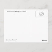 Amerikaanse Lady Butterfly Briefkaart (Achterkant)