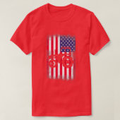 Amerikaanse  landbouwhuisdierenteelt traceert t-shirt (Design voorkant)