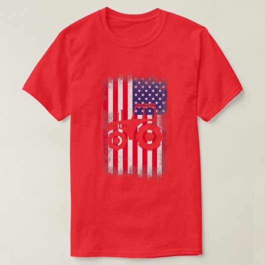 Amerikaanse landbouwhuisdierenteelt traceert t-shirt (Design voorkant)