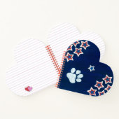 Amerikaanse laptop met de Amerikaanse vlag Heart S Notitieboek (Binnen)