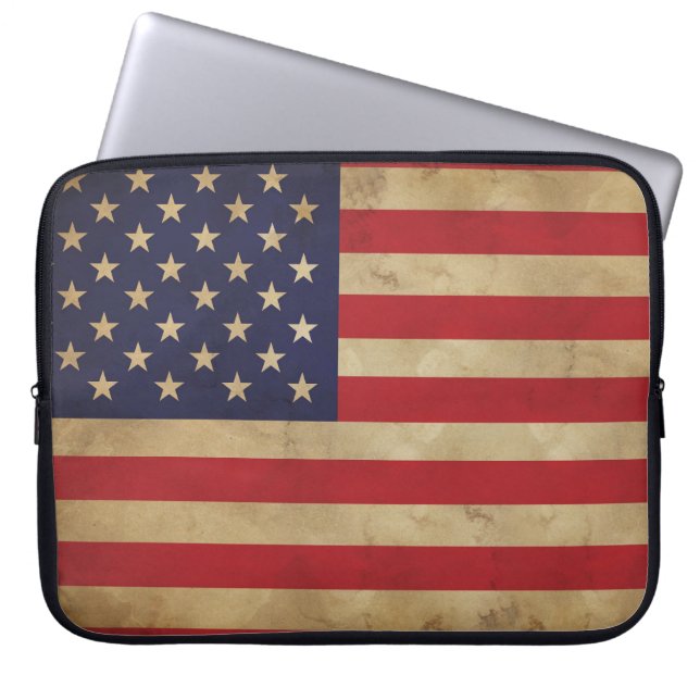 Amerikaanse laptophoes laptop sleeve (Voorkant)