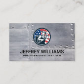 amerikaanse lasser | metalen klinknagels visitekaartje (Voorkant)