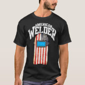 Amerikaanse lasser US vlag lassen capuchon cadeau T-shirt (Voorkant)