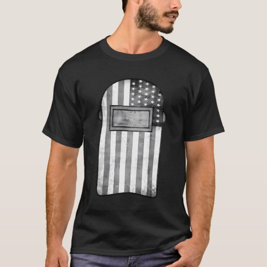 Amerikaanse lasser US vlag lassen capuchon cadeau T-shirt (Voorkant)