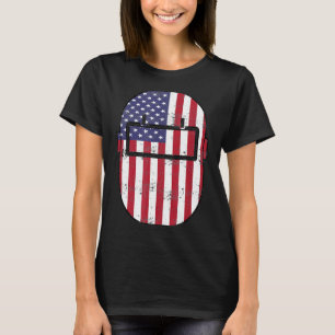 Amerikaanse lasser US vlag lassen kap geschenk 4nf T-shirt