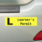 Amerikaanse leerlingenvergunning nieuwe L-bestuurd Bumpersticker (Op auto)