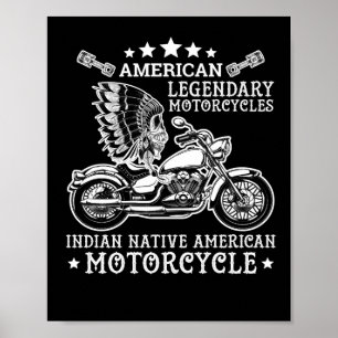 Amerikaanse Legendary Motorcyclisch Indianenmotor Poster