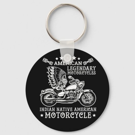 Amerikaanse Legendary Motorcyclisch Indianenmotor Sleutelhanger (Voorkant)