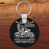 Amerikaanse Legendary Motorcyclisch Indianenmotor Sleutelhanger (Voorkant)