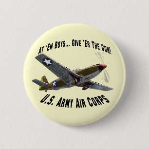 Amerikaanse Leger Luchtvaartdienst Ronde Button 5,7 Cm