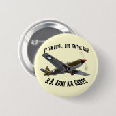 Amerikaanse Leger Luchtvaartdienst Ronde Button 5,7 Cm (Voorkant /achterkant)