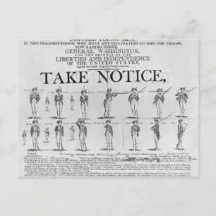 Amerikaanse leger rekrutering tonen verschillende  briefkaart