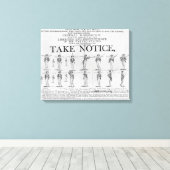 Amerikaanse leger rekrutering tonen verschillende  canvas afdruk (Insitu (Houten vloer))