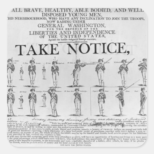 Amerikaanse leger rekrutering tonen verschillende  vierkante sticker (Voorkant)