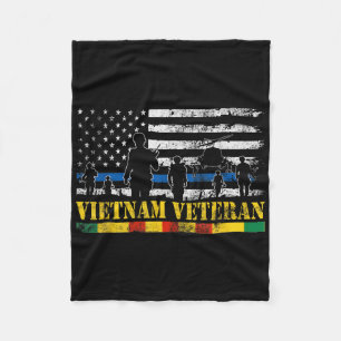 Amerikaanse leger Vietnam Veteraan Amerikaanse Vla Fleece Deken