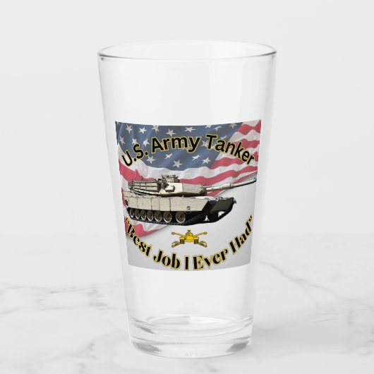 Amerikaanse legertanker "Beste baan die ik ooit ha Glas (Voorkant)