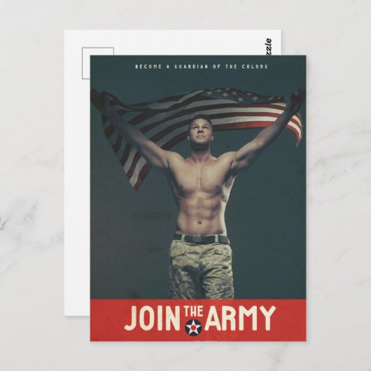 Amerikaanse legervlag Briefkaart (Voorkant / Achterkant)