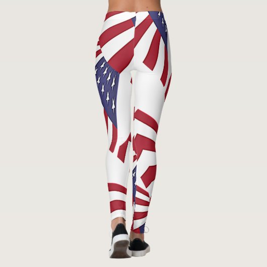 Amerikaanse Leggings met rode witte en blauwe tint (Achterkant)