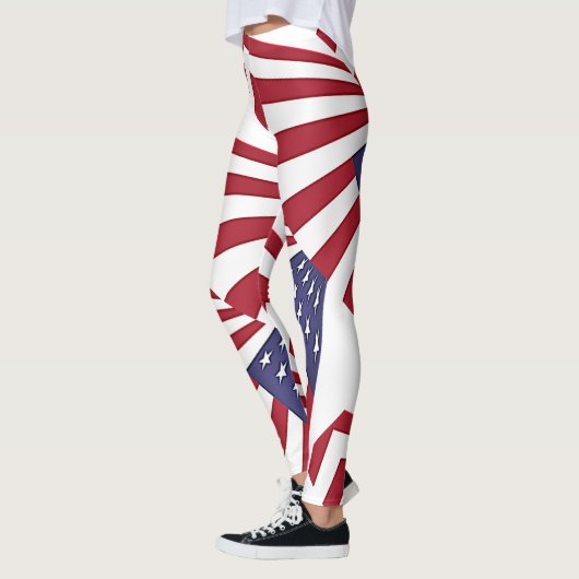 Amerikaanse Leggings met rode witte en blauwe tint (Links)