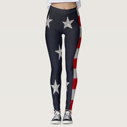 Amerikaanse Leggings met vlaggestars en Stripes (Voorkant)