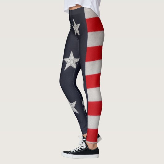 Amerikaanse Leggings met vlaggestars en Stripes (Links)