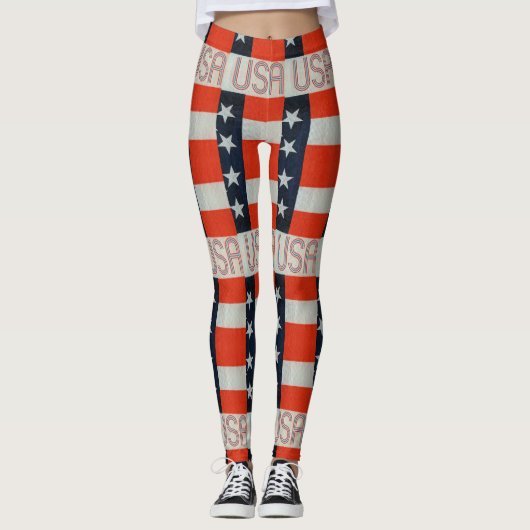 Amerikaanse Leggings voor Vlag Vrouwen (Voorkant)