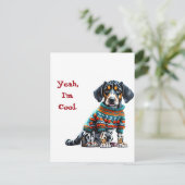 Amerikaanse Leopard Hound Ugly Sweater Christmas K Feestdagenkaart (Staand voorkant)