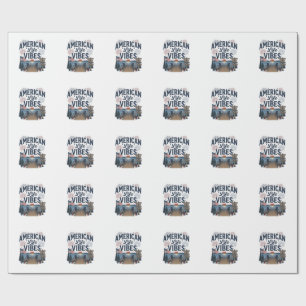 Amerikaanse Leven Vibes Patriottische Meer Vector  Cadeaupapier