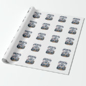 Amerikaanse Leven Vibes Patriottische Meer Vector Cadeaupapier (Uitgerold)