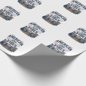 Amerikaanse Leven Vibes Patriottische Meer Vector Cadeaupapier (Hoek)