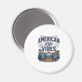 Amerikaanse Leven Vibes Patriottische Meer Vector Magneet (Voorkant / Achterkant)