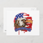 Amerikaanse Levende Vrij of de Matrijs van Eagle Briefkaart (Voorkant / Achterkant)