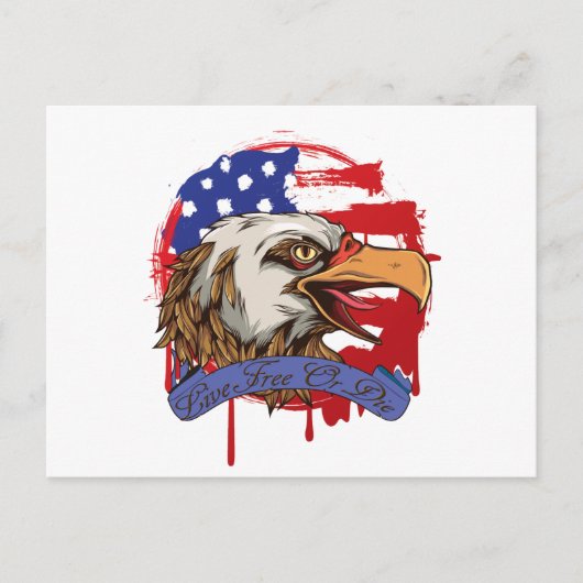 Amerikaanse Levende Vrij of de Matrijs van Eagle Briefkaart (Voorkant)