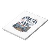 Amerikaanse Levenssfeer Patriottische Meer Vector  Notitieblok (Linkerzijde)