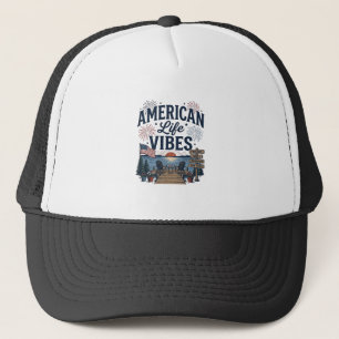 Amerikaanse Levenssfeer Patriottische Meer Vector  Trucker Pet