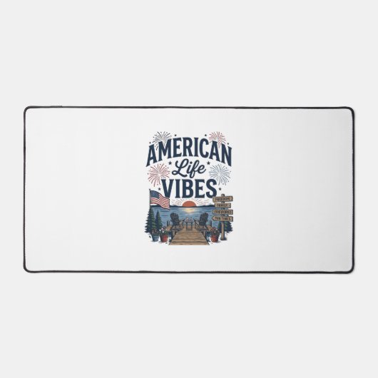 Amerikaanse Levensvibes Patriottische Meer Vector Bureaumat (Voorkant)