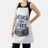 Amerikaanse Levensvibes Patriottische Meer Vector  Schort (Insitu)