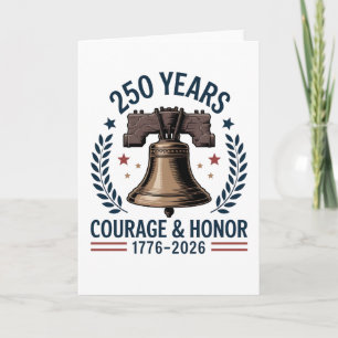 Amerikaanse Liberty Bell Moed Eer 250 Kaart