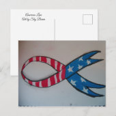 Amerikaanse liefde briefkaart (Voorkant / Achterkant)