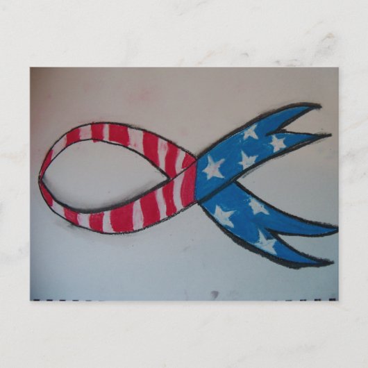 Amerikaanse liefde briefkaart (Voorkant)