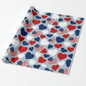 Amerikaanse liefde cadeaupapier (Uitgerold)