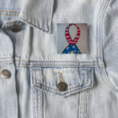 Amerikaanse liefdespin vierkante button 5,1 cm (In situ)