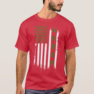 Amerikaanse lifestyle Veganism Flag Vegan T-shirt