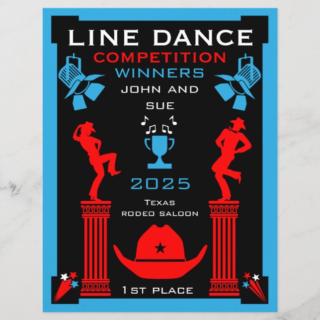 Amerikaanse Line Dancing Competitie (Voorkant)
