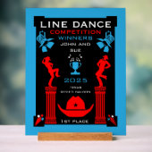 Amerikaanse Line Dancing Competitie Acryl Bord (Neutraal)
