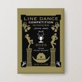 Amerikaanse Line Dancing Competitie Button (Voorkant)
