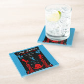 Amerikaanse Line Dancing Competitie Glazen Onderzetter (Schuin)