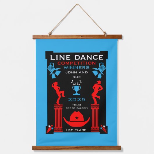 Amerikaanse Line Dancing Competitie Hangend Wandkleed (Voorkant)