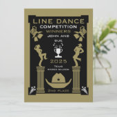 Amerikaanse Line Dancing Competitie Kaart (Staand voorkant)