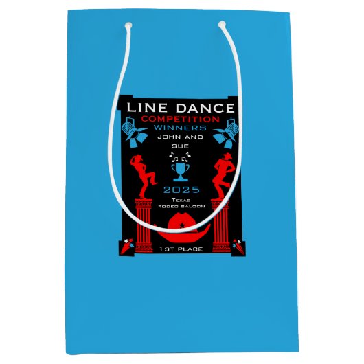 Amerikaanse Line Dancing Competitie Medium Cadeauzakje (Voorkant)